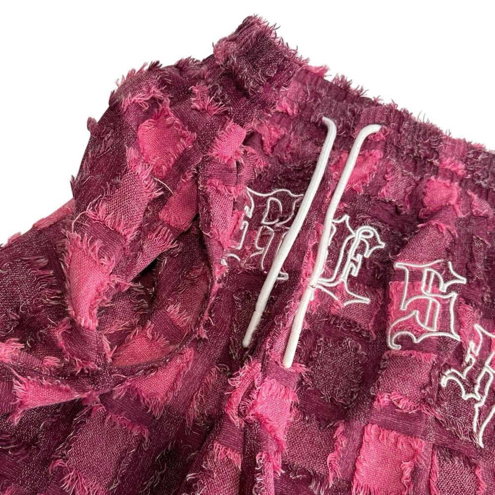 Keep It Kleep Trek Pink Plaid Fray Shirt Shorts Set 3XL Streetwear Festival - Picture 11 of 16